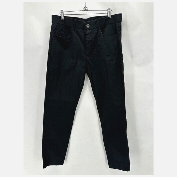 Greyson Wolf Amagansett 5-Pocket Chino Pants Size 32 x 29 Black Stretch Preppy - Picture 1 of 12